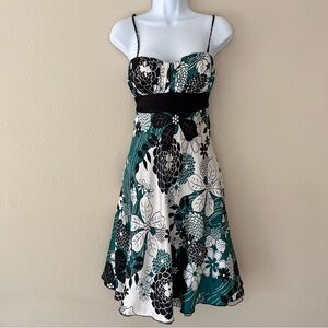 Speechless Y2K‎ Babydoll Dress Size 7 Empire Waist Green Forest Fairy Vintage
